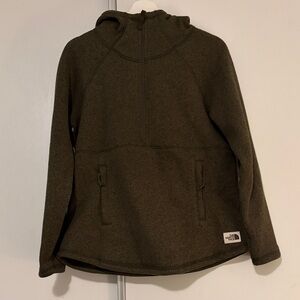The North Face Womens Olive Half Zip Hoodie